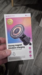 Автотримач Hoco HW15 Speed ​​Magnetic Wireless 15W Колір Чорно-Сірий