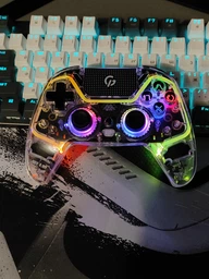 Беспроводной геймпад GamePro GPS13T BT 5.3/USB (PC/iOS/Android/PS3/PS4) RGB Transparent