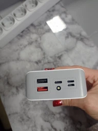 Повербанк умб 40000 mAh Andowl power bank Q-CD701X2 павербанк з usb ліхтариком для телефону роутера зовнішній портативний акумулятор з дисплеєм повербанки великої ємності червоно чорний фото від покупців 12