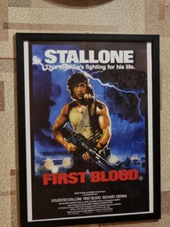 Постер Рэмбо: Первая кровь, Сильвестр Сталлоне, Rambo: First Blood (1982), A3 42×30 см (id5437)