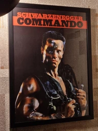 Постер Коммандо, Арнольд Шварценеггер, Commando (1985), культовое кино, A3 42×30 см (id5162)