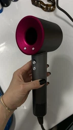 Професійний фен стайлер для волосся Super Hair Dryer 1600 Вт + 5в1 насадок, сірий / фуксія