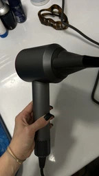 Професійний фен стайлер для волосся Super Hair Dryer 1600 Вт + 5в1 насадок, сірий / фуксія фото від покупців 2