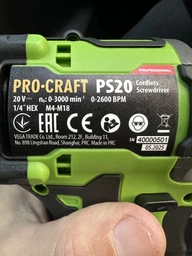 Аккумуляторный винтоверт ProCraft PS20 (Без АКБ и ЗУ) (032013) фото от покупателей 1