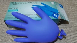 Перчатки нитриловые Ampri Blue Eco-Plus Неопудренные Размер М 50 пар Синие (4044941001180) фото от покупателей 1