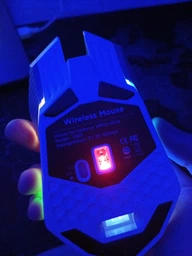 Игровая мышка беспроводная геймерская аккумуляторная Honeycomb RGB 1600DPI подсветка (белая)