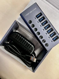 USB HUB 3.0 c дополнительным питанием, 7 USB портов - USB-хаб с блоком питания 12V3A(36W), алюминиевый корпус (700038) фото от покупателей 4