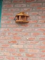Годівниця Годівниця Годівничка Декор Ландшафт Подарунок для птахів Садівничок "Східна настінна" 32*15*24 см
