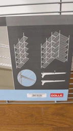 Полка навесная Dolle Gridboard Set из стали 80 x 40.6 см Серая (4007557208091)