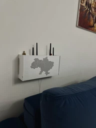 Настенная коробка для роутера Wi-Fi Полка 40*20,5*10 см Белая Украина фото от покупателей 1