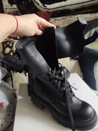 Женские зимние ботинки кожаные высокие Teona Зима-355 37 23.5 см Черные (ROZ6501054473) фото от покупателей 2