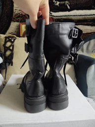 Женские зимние ботинки кожаные высокие Teona Зима-355 37 23.5 см Черные (ROZ6501054473) фото от покупателей 1