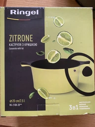 Каструля RINGEL Zitrone Black 4.2л з кришкою (RG-2108-24/1 BL-R) фото від покупців 3