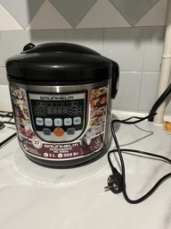 Мультиварка пароварака с LED екраном Grunhelm 900 Вт рисоварка на 10 программ, Черный фото от покупателей 7