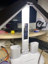 Лампа настольная с аккумулятором для маникюра LED с двумя плафонами подставкой для телефона сенсорным управлением 3 режима света USB лампы LED светодиодные на аккумуляторе фото от покупателей 14