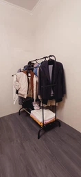 Подвійна стійка вішалка для одягу та взуття Smart Loft Master Rack сталева з полицею White