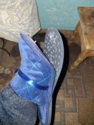 Женские домашние тапочки с закрытым носком FX shoes 15099-2 40-41 26 см Голубые (2820000003249)