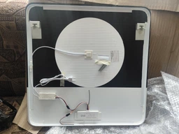 Зеркало с LED подсветкой для ванной комнаты настенное смарт зеркало с подогревом и дисплеем 70х70 см BRS фото от покупателей 10