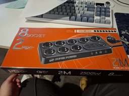 Удлинитель с защитой от перенапряжения Moxom MX-ST22 14 IN 1 Power Strip с 2 PD/QC 2500 Вт, 8 розетками и 3 USB для нескольких устройств, 2 М. Черный фото от покупателей 1