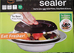 Вакуумна багаторазова кришка для продуктів Vacuum Food Sealer 19 см Чорна