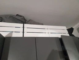 Ящик деревянный белый с полкой ECO WoodBox(ДхШхВ:50*40*24см)
