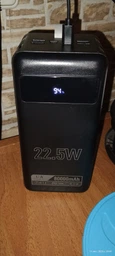 Повербанк 50000 mah 22.5W Qinetiq RQ-50 с LED дисплеем и быстрой зарядкой PD/QC 3 порта кабель Type-C в комплекте powerbank 50 000 павербанк для телефона apple айфона iphone самсунг samsung роутера универсальный павер банк с фонариком + кабель gray фото от покупателей 13