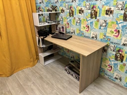 Письменный стол для ноутбука с полками слева 1416x1226x600 мм Дуб сонома (mst-24-sn)