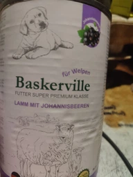 Консервированный корм Baskerville для щенков, телятина и ежевика, 800г
