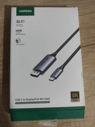 Кабель DisplayPort UGREEN CM556 USB C to DisplayPort 1.4 для iPhone 15 Macbook Pro iPad Compatible Thunderbolt 3/4 8K 60Hz 32.4Gbps VRR 3м Black (25839)