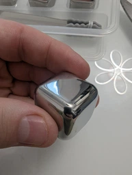 Сталеві кубики для віскі та інших напоїв Moltis Whiskey Stones SILVER 6 шт + щипці 10052