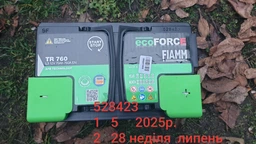 Автомобильный аккумулятор FIAMM EcoForce AFB (TR760) (-/+) 12V 70Аh (760A) (7907330)