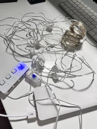 USB Гирлянда штора, 3х3 м, 10 крючков, теплый свет, пульт 8 режимов 300 Led, гирлянда от повербанка (888001) фото от покупателей 3