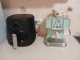 Кофеварка рожковая Cecotec Power Espresso 20 Tradizionale Светло-голубая фото от покупателей 2