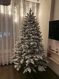Штучна лита ялинка АНДОРА Засніжена 2.50м з підставкою на 30% більше гілочок фото від покупців 7