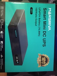 Джерело безперебійного живлення для роутерів Marsriva KP7 Pro DC UPS 11xDC+USB+Gigabit PoE 9-12V 100W 24000Ah 76,8Wh LiFePO4 Black