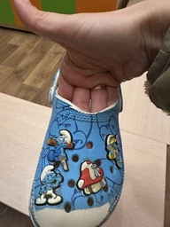 Детские кроксы-сабо для девочки Crocs Smurfs Classic Clog K Mlt 210821-90H 33-34 (J2) Mlt (198445130496)