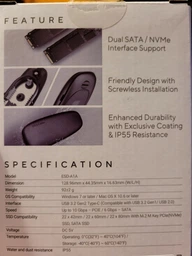 Внешний карман Asus Cobble SSD Enclosure M.2 NVMe (PCIe) USB 3.2 Gen2x1 Type-C Black (ESD-A1A) (90DD02R0-M09000) фото от покупателей 7