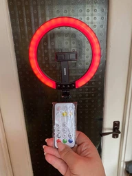Комплект блогера беспроводной RZTK Aura Light Pro (кольцевая RGB led лампа 26 см 12 В / аккумулятор 1200 мАч / штатив 2.3 м Alum / пульт/ USB Type-C)