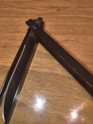Складной нож с разбивателем стекла и кожаным чехлом SteelFolKnife, черный фото от покупателей 1
