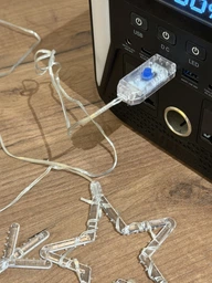 Светодиодная новогодняя LED гирлянда-штора «Звезда-снежинка», теплый белый цвет, 3 м, USB, 10 фигурок, белая (1134342452)