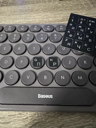 Клавиатура беспроводная Бесшумная Baseus K01B Wireless Tri-Mode Keyboard 2.4G/BT1+BT2 2xAAA Battery 104 клавиши Черный фото от покупателей 1