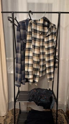 Стойка вешалка для одежды и обуви Coat Rack TW-777 new напольная стальная с полками, на колесах Black фото от покупателей 1
