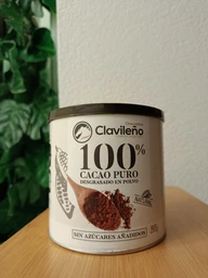 Какао 100% CLAVILENO без сахара, без глютена, без лактозы, 250г банка
