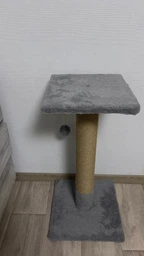 Когтеточка для кота дряпка Мур-Мяу Лидер 37х37х74 см для кошек в джутовой веревке Коричневый фото от покупателей 16
