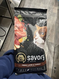 Корм для кошек с чувствительным пищеварением Savory Gourmand Fresh Lamb & Turkey 2 кг, с ягненком и индейкой