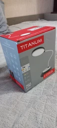 Аккумуляторная настольная лампа TITANUM TLTF-022G 7W 3000-6500K с USB, с регулировкой яркости и температуры света, серая