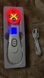 Массажер для лица микротоковый ультразвуковый LED светотерапии с микротоками скрабер с эффектом лифтинга и омоложения кожи 5в1 фото от покупателей 6