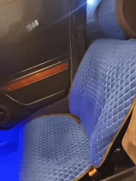 Комплект накидок на сиденье автомобиля EVAtech Max из алькантары Коричневый с коричневой нитью, коричневый кант, малый ромб (SETACASMMRZZZ)