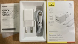 Сетевое зарядное устройство Baseus Palm Fast Charger USB-A USB-C 20 Вт PD3.0 QC4.0 + кабель Type-C 60 Вт 1 м Black (P10111608113-01)