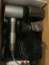 Професійний фен стайлер для волосся Super Hair Dryer 1600 Вт + 5в1 насадок, сірий / фуксія фото від покупців 1